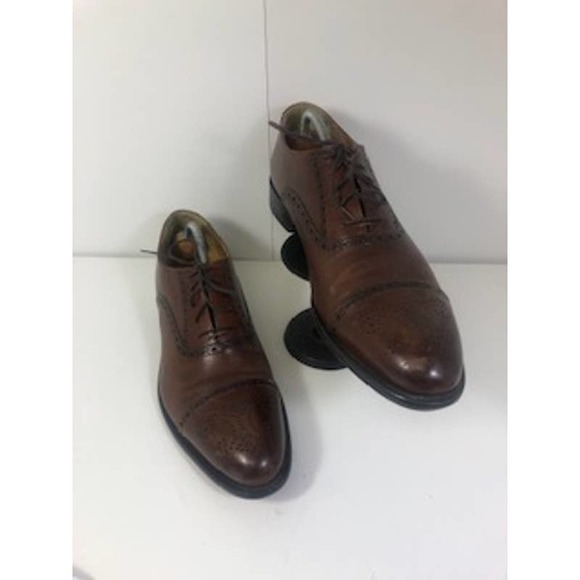 John W Nordstrom Almond Toe Lace-Up Dress Shoes Brown Leather Men\'s US 10 M main image 7